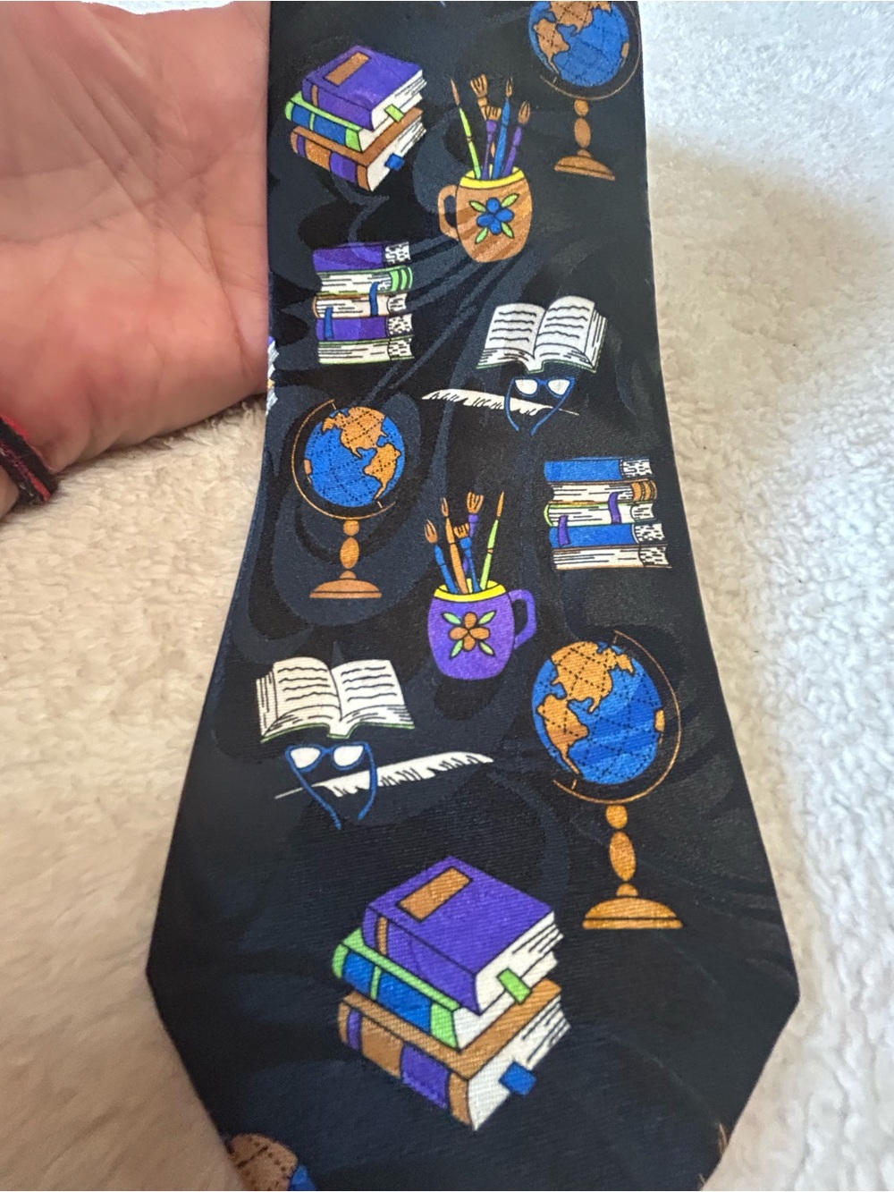 🎁3 for $30 - Novelty Book & Globe Necktie